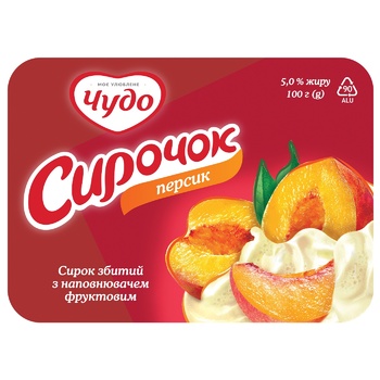 Десерт творожный Чудо Персик-груша двухслойный 4,2% 100г - купить, цены на МегаМаркет - фото 3