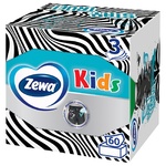 Серветки косметичні Zewa Kids Zoo Cube дитячі 3-х шарові 60шт