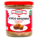 М'ясо кролика Ходорівський м'ясокомбінат у власному соку 300г