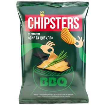 Chipsters Wavy Cheese and Onions Potato Chips 95g - buy, prices for NOVUS - photo 1