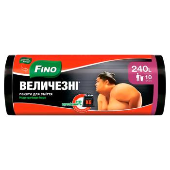 Пакети для сміття Fino Величезні 240л 10шт - купити, ціни на Auchan - фото 1