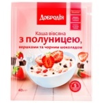 Каша вівсяна Добродія з полуницею вершками та чорним шоколадом 40г