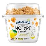 Йогурт Молокія Груша-ваниль белый + гранола 2,5% 170г
