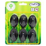 Arino Black Plastic Hooks 6pcs