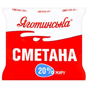 Сметана Яготинская 20% 350г - купить, цены на METRO - фото 1