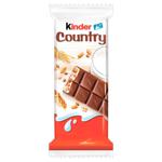 Шоколад молочный Kinder® Сountry с молочной начинкой и злаками 23,5г