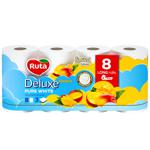 Туалетний папір Ruta Pure White Deluxe Манго 3-шаровий 8шт