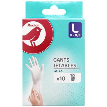 Auchan Thin Household Latex Gloves Size L 10pcs - buy, prices for Auchan - photo 2