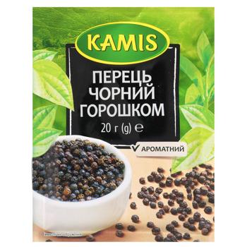 Перець чорний Kamis горошком 20г - купити, ціни на МегаМаркет - фото 1