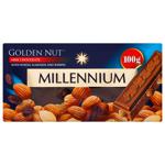 Шоколад молочный Millennium Gold Nut с целым миндалем и изюмом 100г