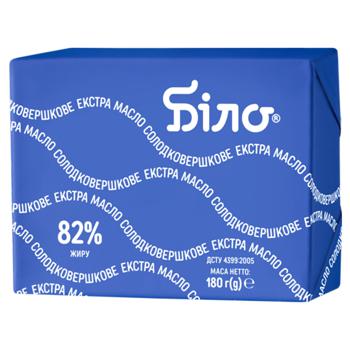 Масло Біло солодковершкове 82% 180г - купити, ціни на NOVUS - фото 1
