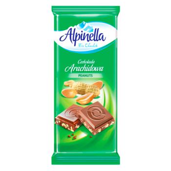 Alpinella Milk Chocolate with Peanuts 90g - buy, prices for NOVUS - photo 1