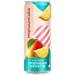 Напій газований Моршинська Лимонада соковмісний зі смаком тропічних фруктів 0,33л