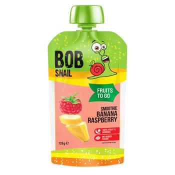 Смузі Bob Snail банан-малина 120г - купити, ціни на Auchan - фото 1
