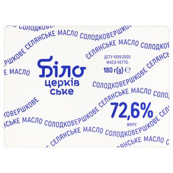 Масло Біло Крестьянское сладкосливочное 72,6% 180г - купить, цены на METRO - фото 2
