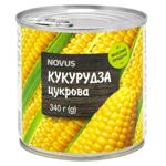 Кукуруза сахарная Novus стерилизованная консервированная ж/б 340г