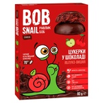 Цукерки Bob Snail яблучно-вишневі в чорному шоколаді без цукру 60г