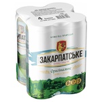 Пиво Закарпатское светлое 4,1% 0,5л х 4шт