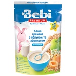 Каша Bebi Premium молочна гречана з яблуком та абрикосом 200г