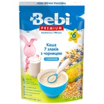Каша Bebi Premium 7 злаків з чорницею 200г
