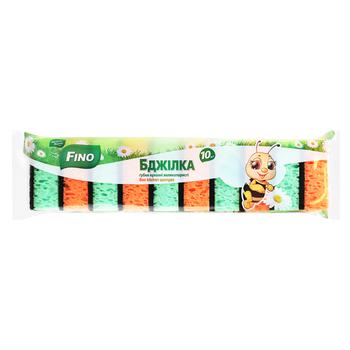 Губки кухонні Fino Бджілка з великими порами 10шт - купити, ціни на Auchan - фото 2