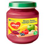 Milupa Apple-Banana-Blueberry-Raspberry Puree 125g