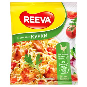 Локшина Reeva яєчна з куркою 85г - купити, ціни на МегаМаркет - фото 1
