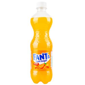Напиток газированный Fanta Zero Sugar апельсин 0,5л - купить, цены на Auchan - фото 1