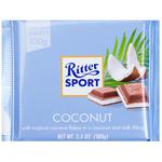 Ritter Sport Chocolate with Coconut and Milk Filling 100g