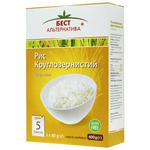 Рис Бест Альтернатива шлифованный круглозернистый в пакетиках 400г